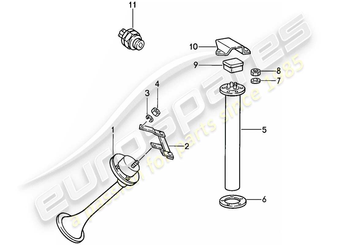 a part diagram from the porsche 1985 (911) parts catalogue