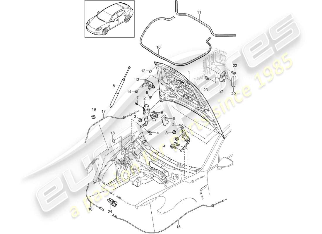 a part diagram from the porsche 2015 (panamera 970) parts catalogue
