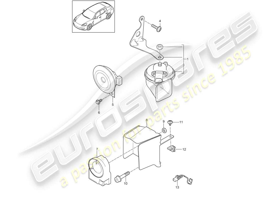 a part diagram from the porsche panamera parts catalogue