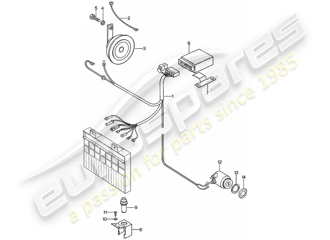 VIEW PARTS DIAGRAMS FROM THE PORSCHE 944 PARTS CATALOGUE a part diagram from the porsche 944 parts catalogue