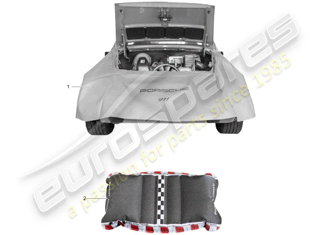 a part diagram from the porsche 2003 (accessories) parts catalogue