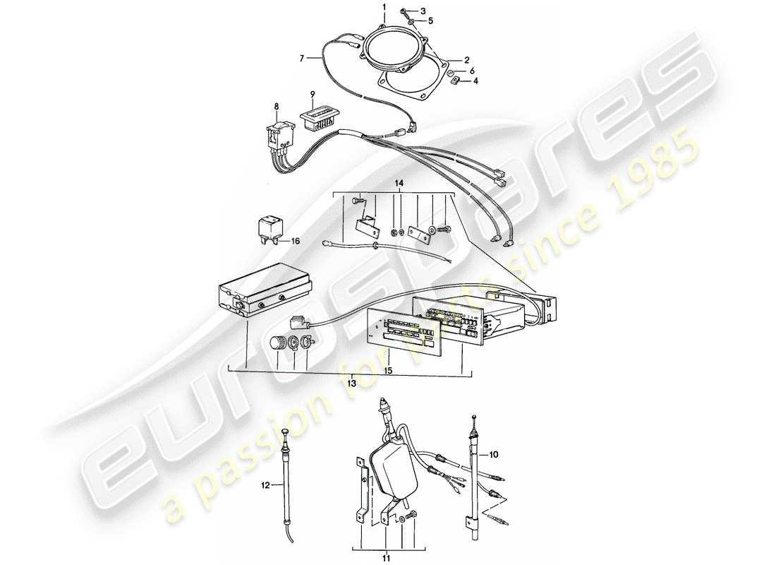 a part diagram from the porsche 1982 (944) parts catalogue