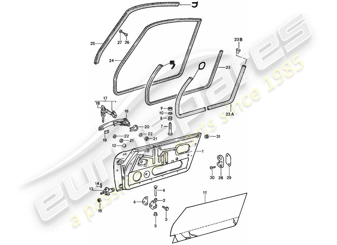a part diagram from the porsche 911 parts catalogue