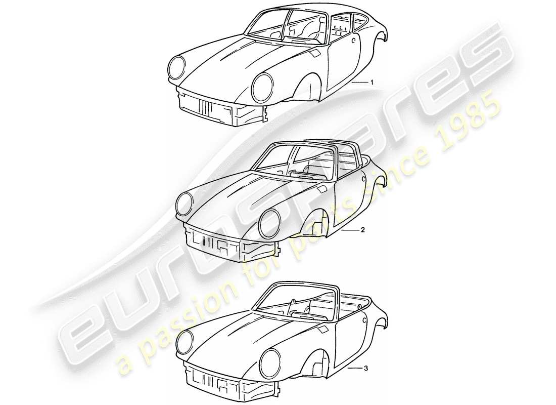 a part diagram from the porsche 911 parts catalogue