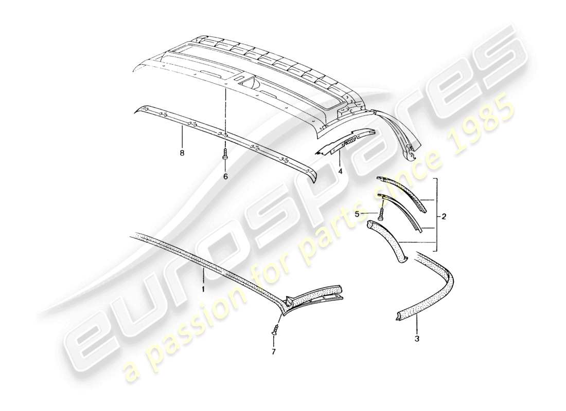 a part diagram from the porsche 2003 (986 boxster) parts catalogue