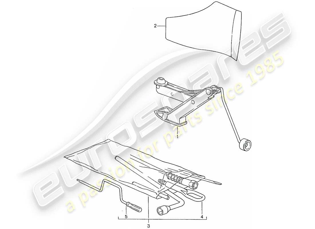 a part diagram from the porsche 1988 (928) parts catalogue