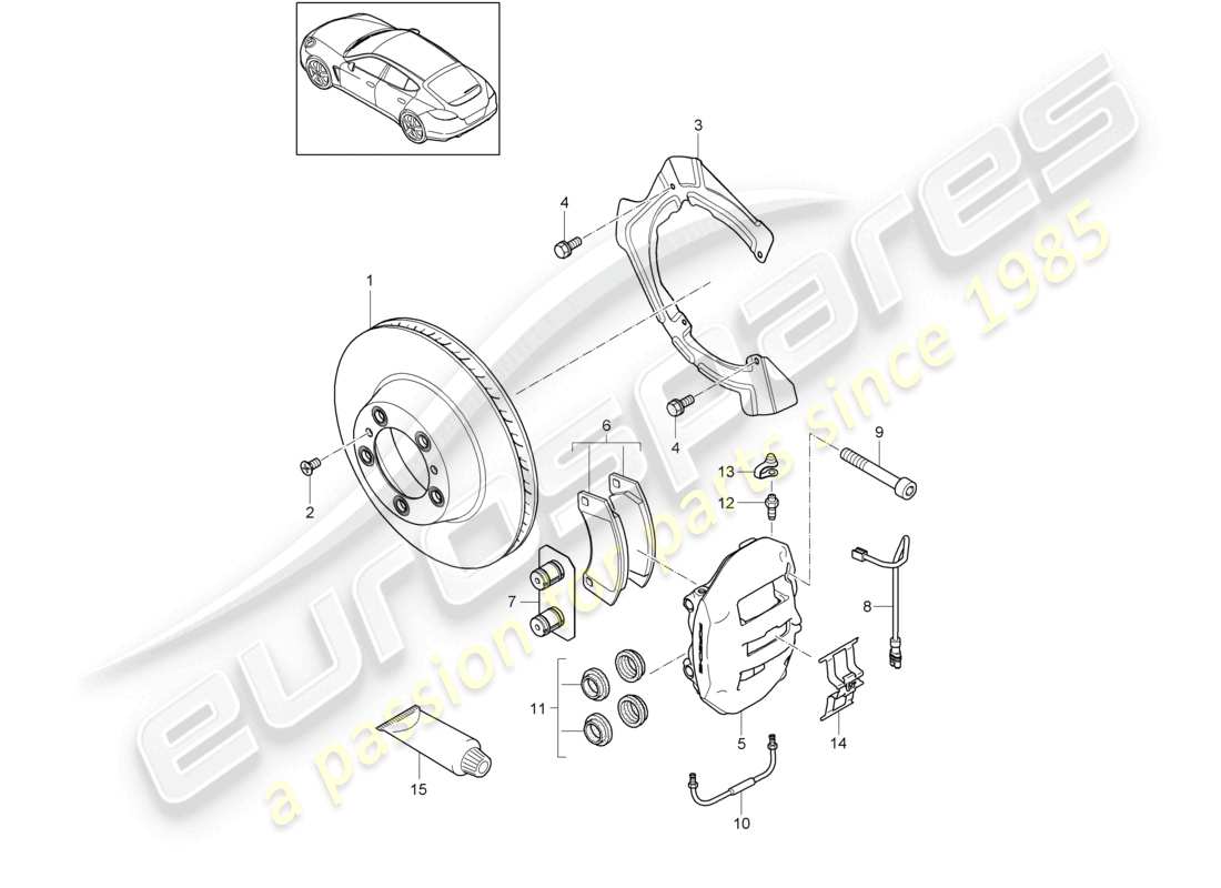 VIEW PARTS DIAGRAMS FROM THE PORSCHE PANAMERA PARTS CATALOGUE a part diagram from the porsche panamera parts catalogue