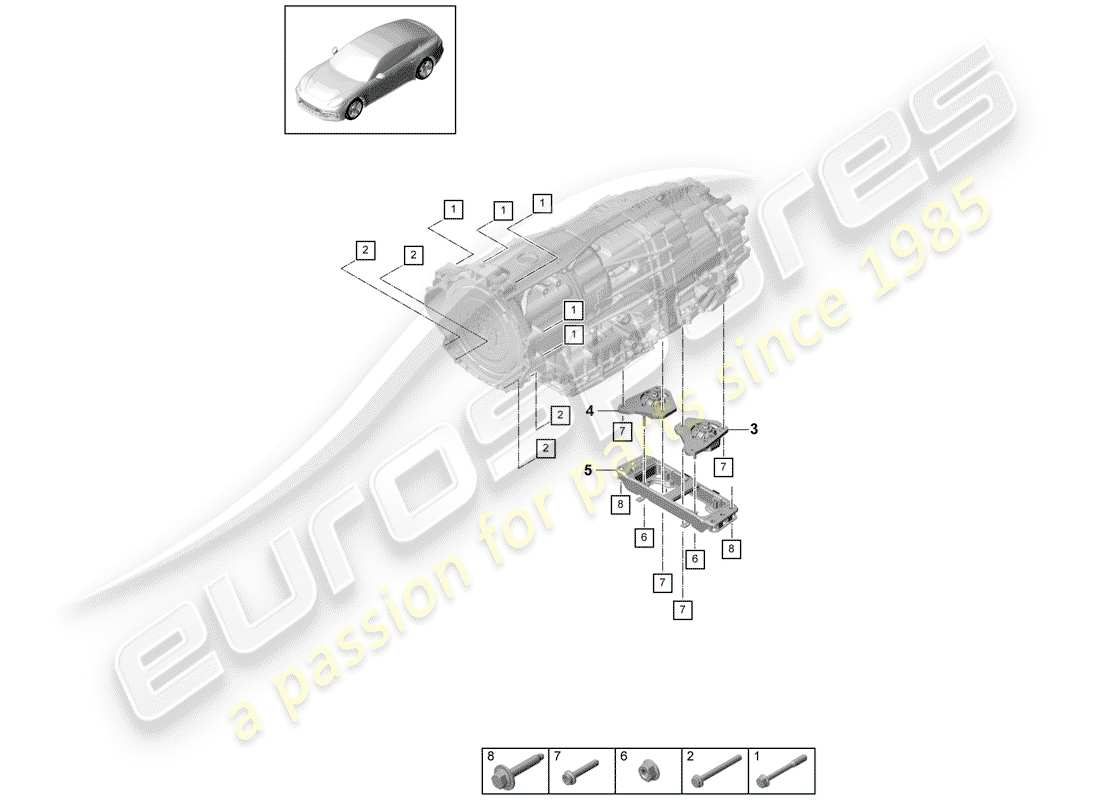 a part diagram from the porsche 2018 (panamera 971-1) parts catalogue