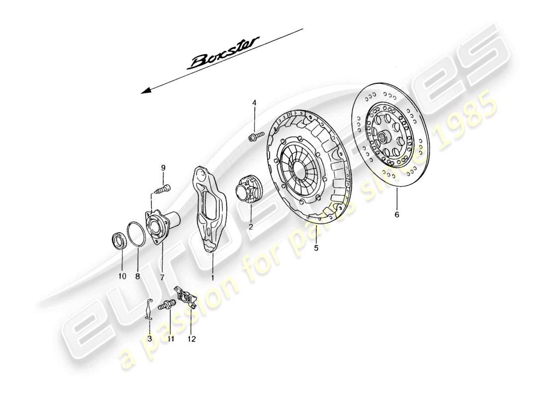 a part diagram from the porsche boxster parts catalogue