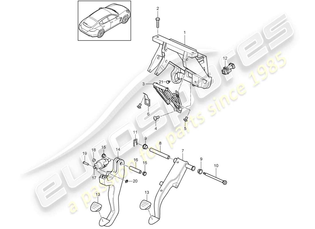 VIEW PARTS DIAGRAMS FROM THE PORSCHE PANAMERA PARTS CATALOGUE a part diagram from the porsche panamera parts catalogue