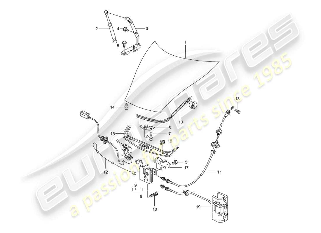 a part diagram from the porsche boxster parts catalogue