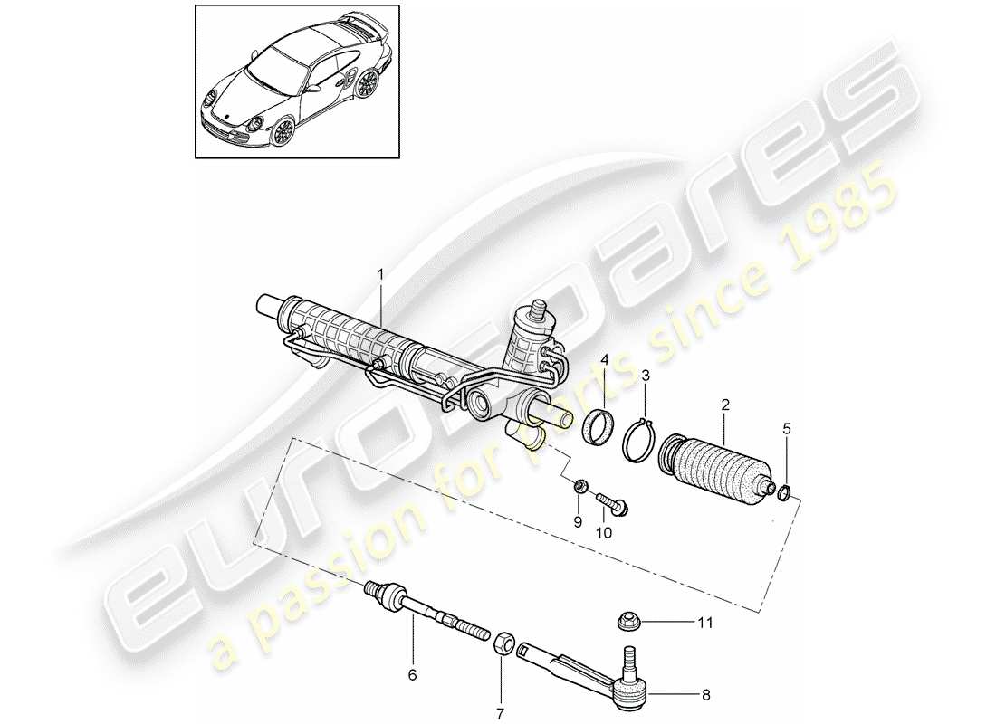 a part diagram from the porsche 2013 (997-2 turbo / gt2 rs) parts catalogue