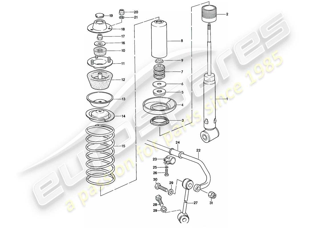 VIEW PARTS DIAGRAMS FROM THE PORSCHE 928 PARTS CATALOGUE a part diagram from the porsche 928 parts catalogue