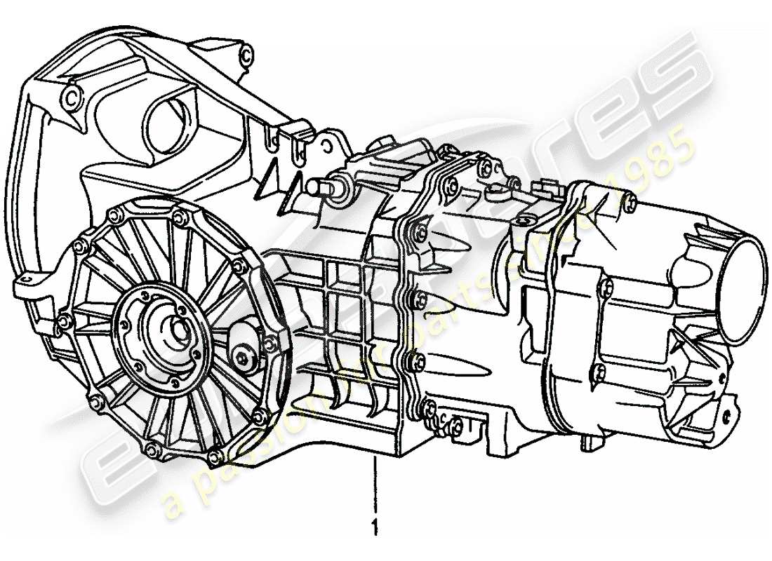 porsche replacement catalogue (1985) manual gearbox part diagram