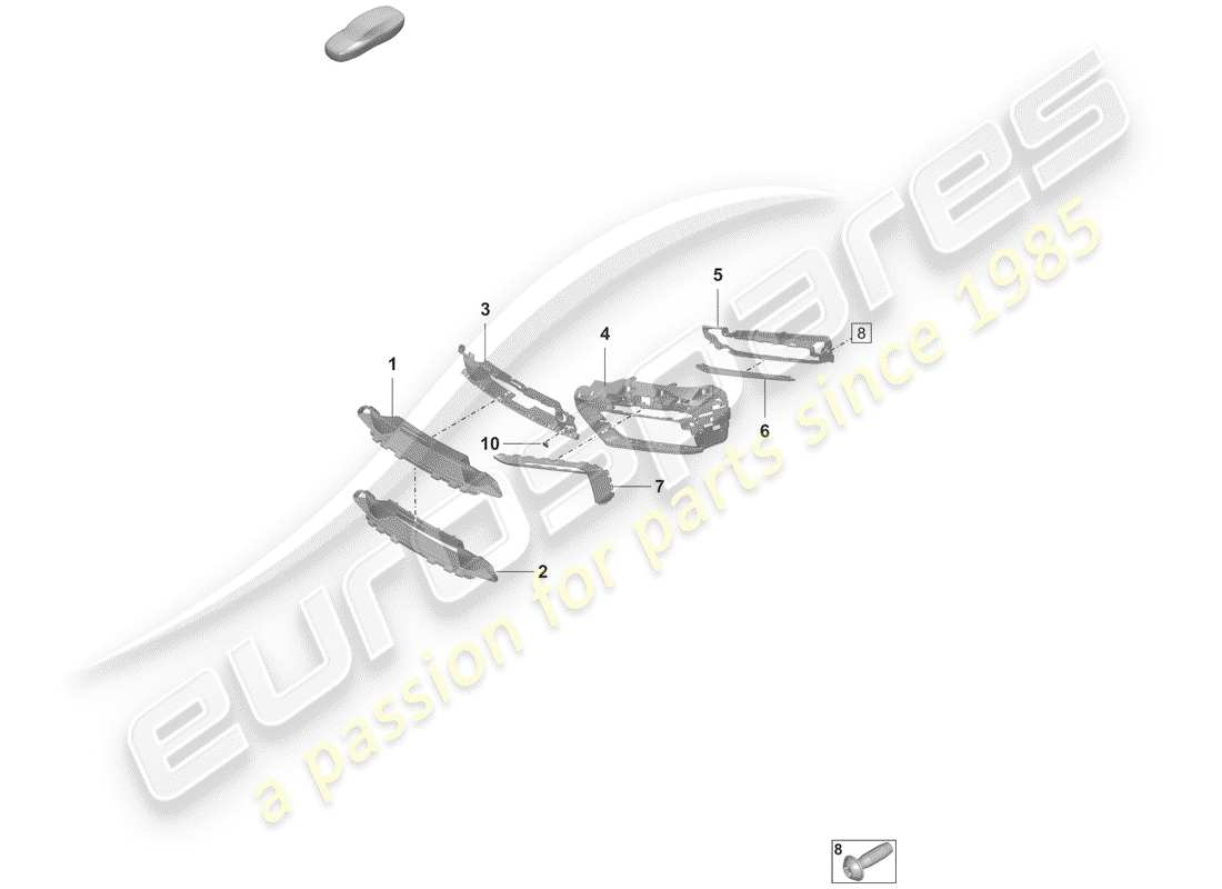 porsche 2019 (992-1) air duct part diagram