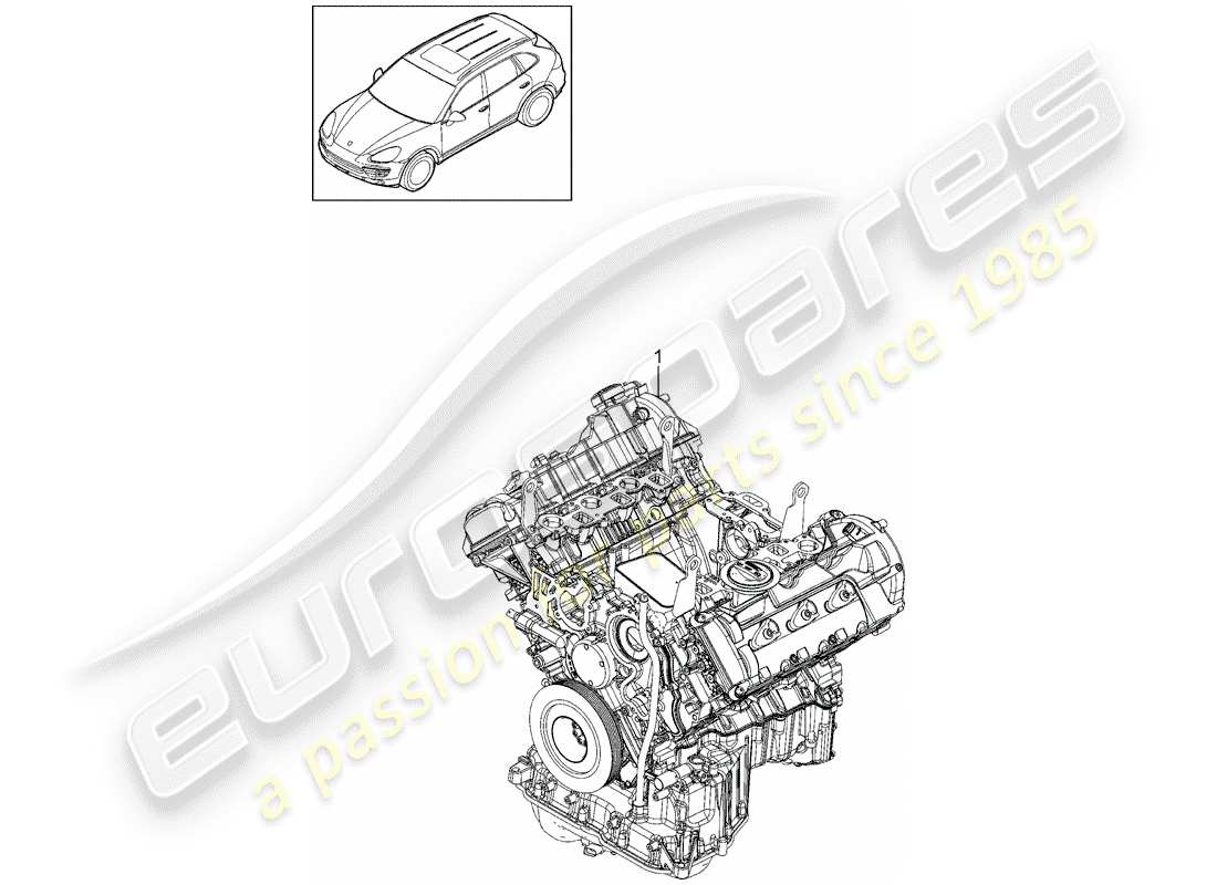 porsche 2013 (cayenne e2 92a) long block part diagram