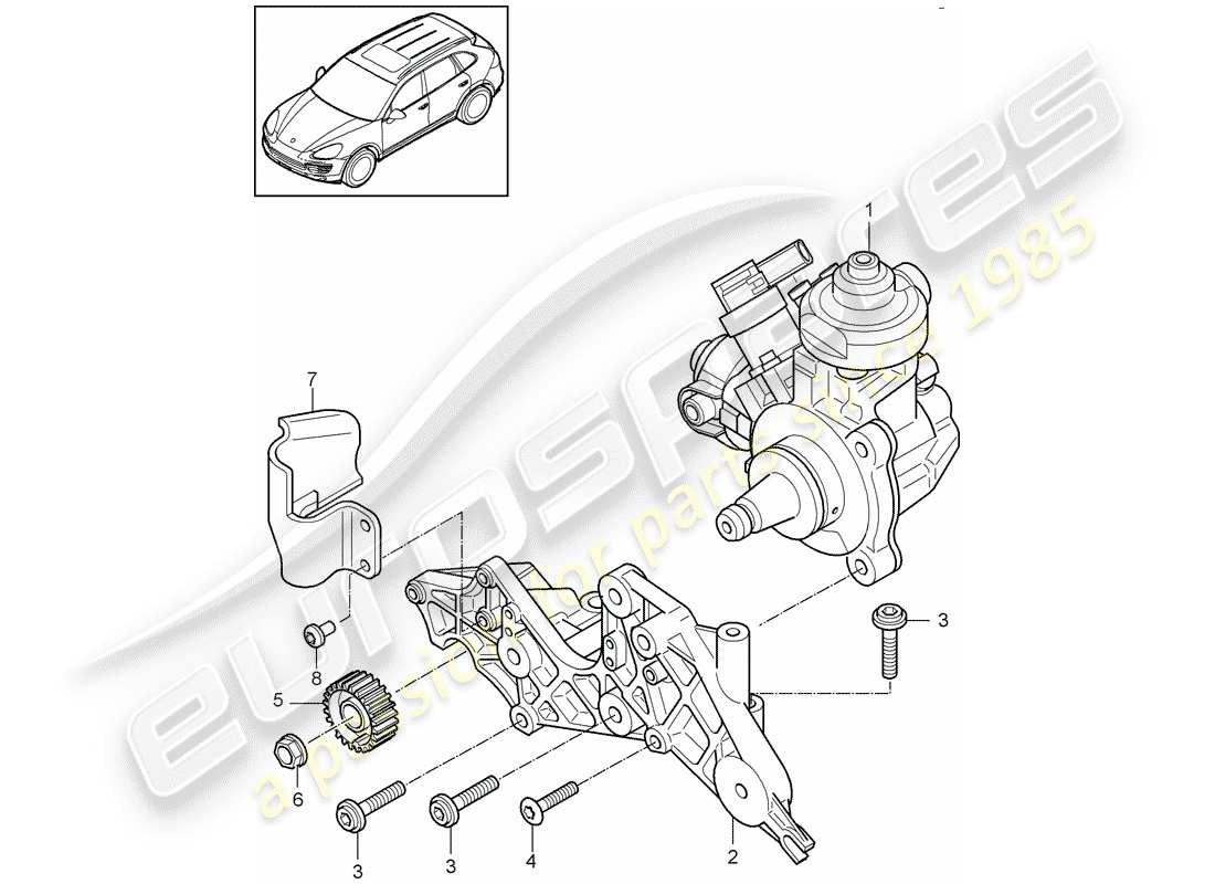 porsche 2015 (cayenne e2 92a) high pressure pump part diagram