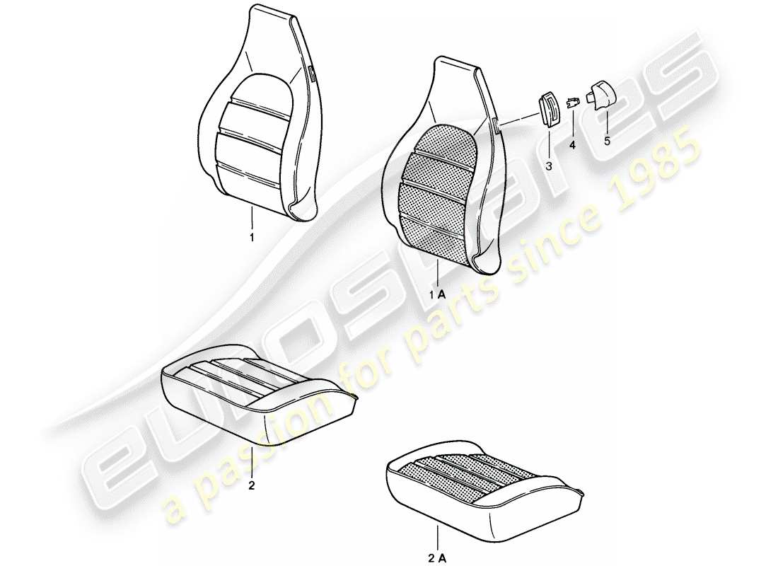 porsche 1984 (928) front seat - cover - heater element - d - mj 1985>> part diagram