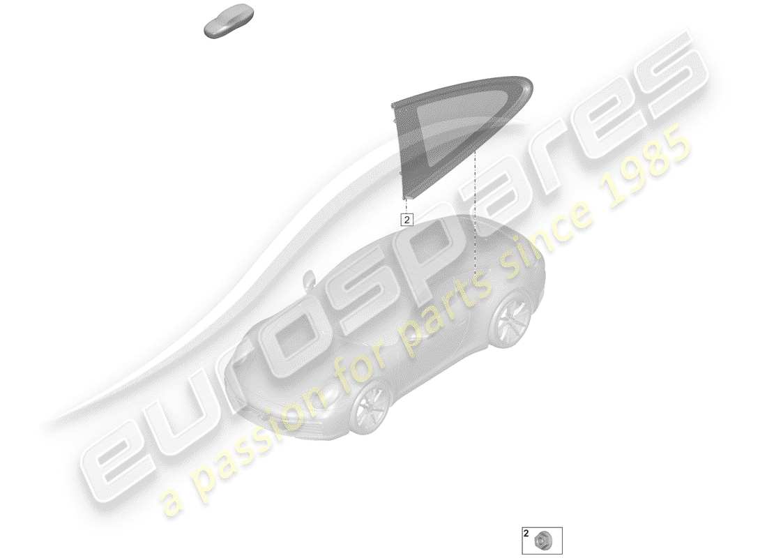 porsche 2019 (992-1) side window part diagram