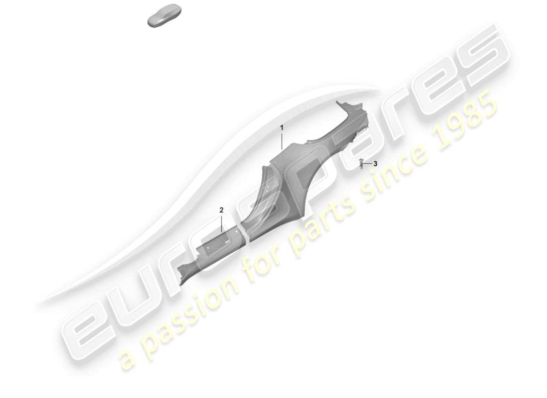 porsche 2019 (992-1) side part targa part diagram