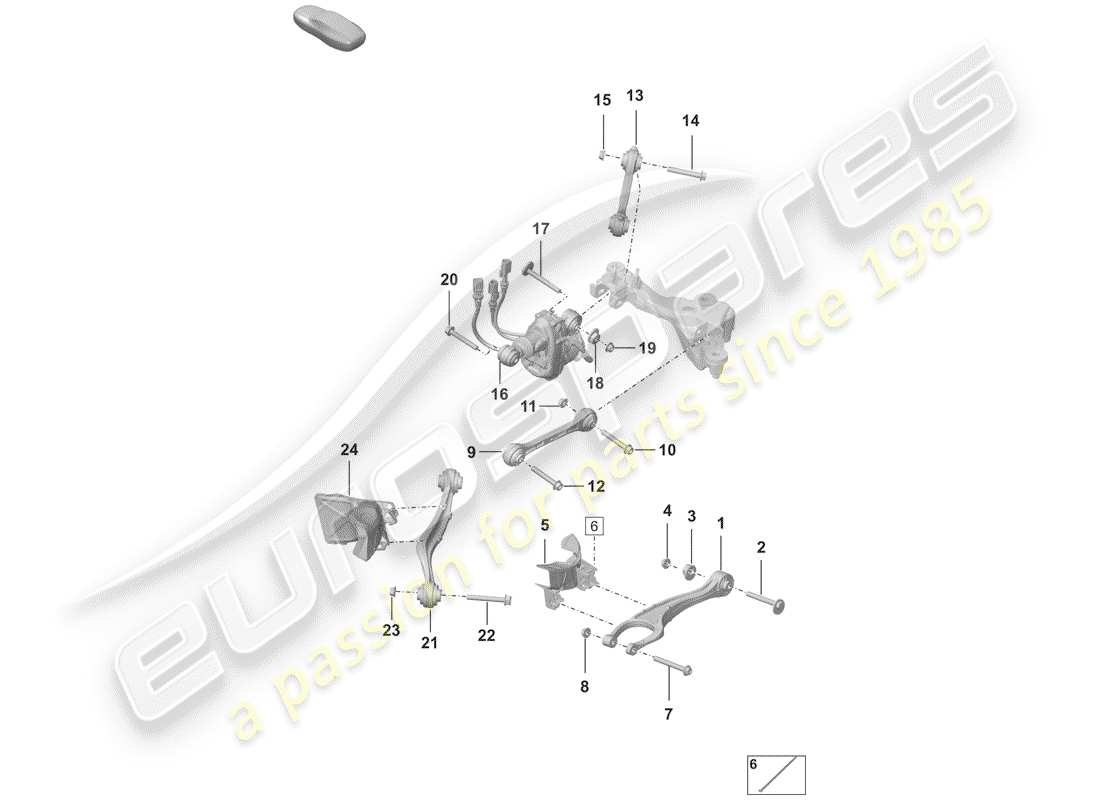 porsche 2019 (992-1) rear axle part diagram
