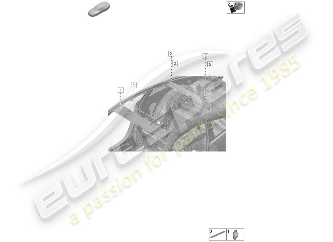porsche 2019 (992-1) plugs for body part diagram