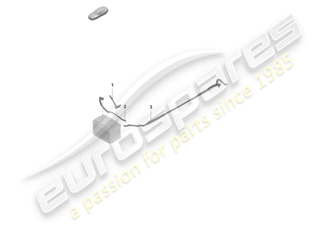 porsche 2019 (992-1) wiring set for battery + earth cable for battery part diagram