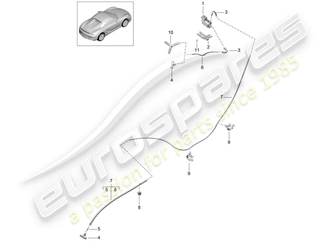 porsche 2016 (981 boxster spyder) exhaust system part diagram