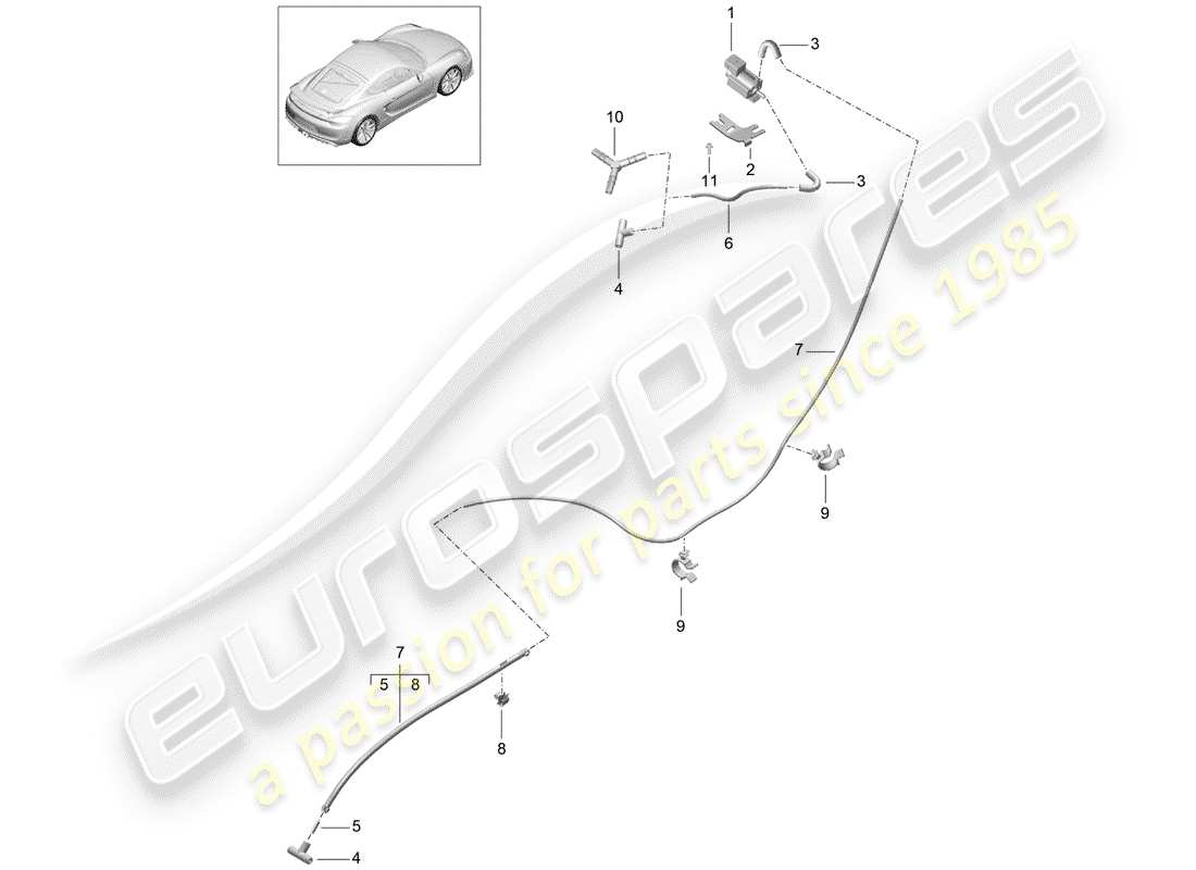 porsche 2016 (981 cayman gt4) exhaust system part diagram
