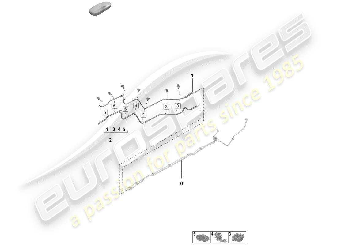 porsche 2019 (992-1) fuel line part diagram