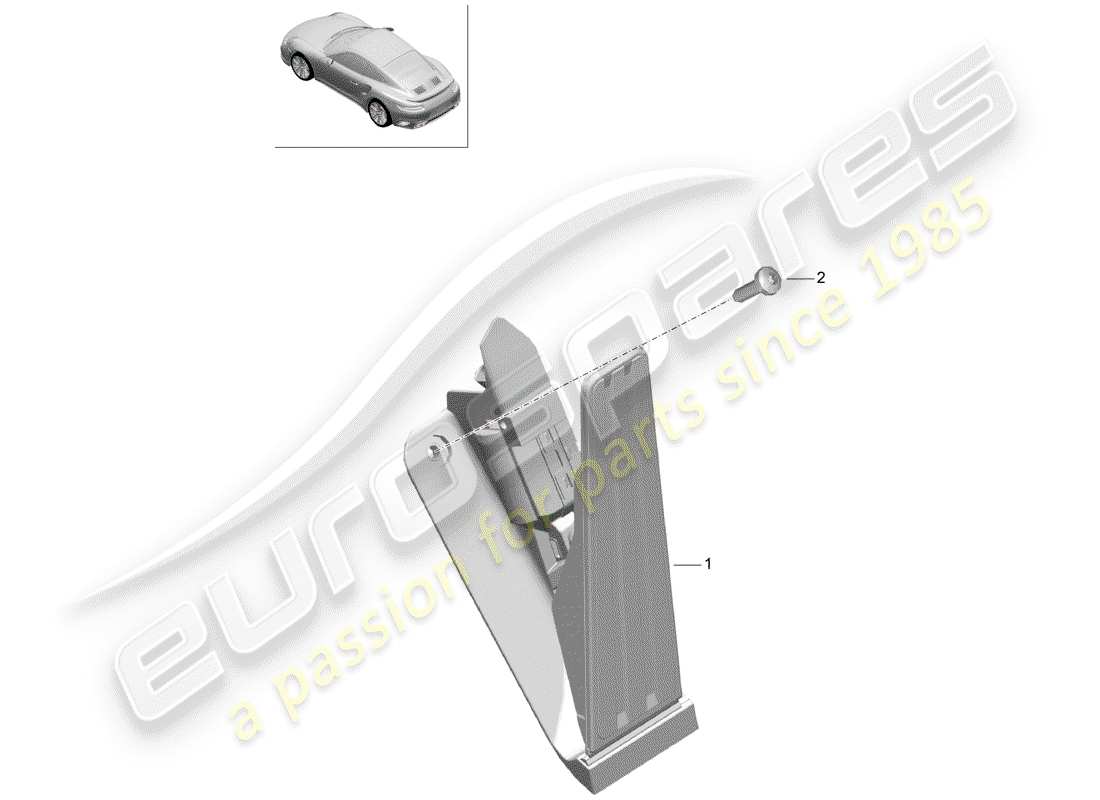 porsche 2015 (991-1 turbo) brake and acc. pedal assembly part diagram