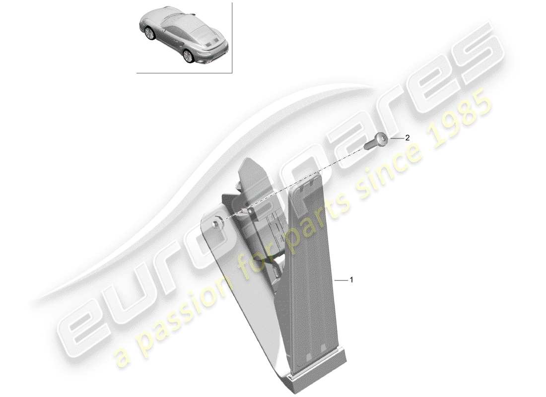 porsche 991 turbo (2015) brake and acc. pedal assembly part diagram