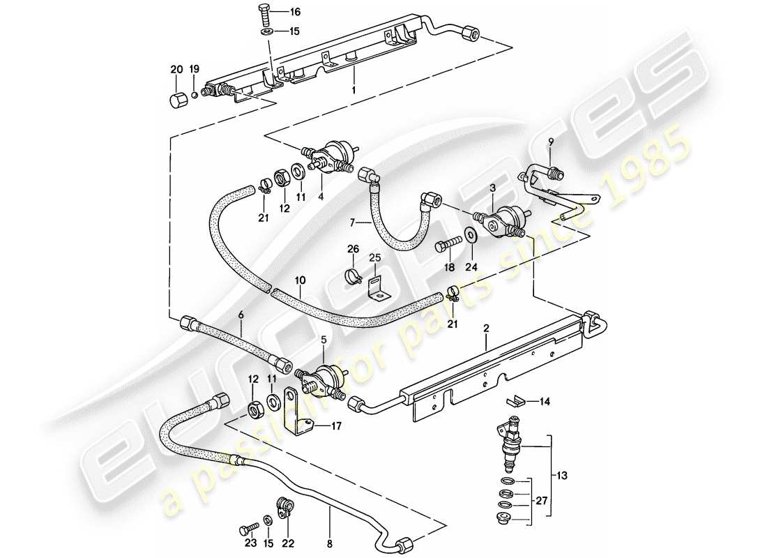 porsche 1984 (928) lh-jetronic - 3 - d - mj 1985>> part diagram