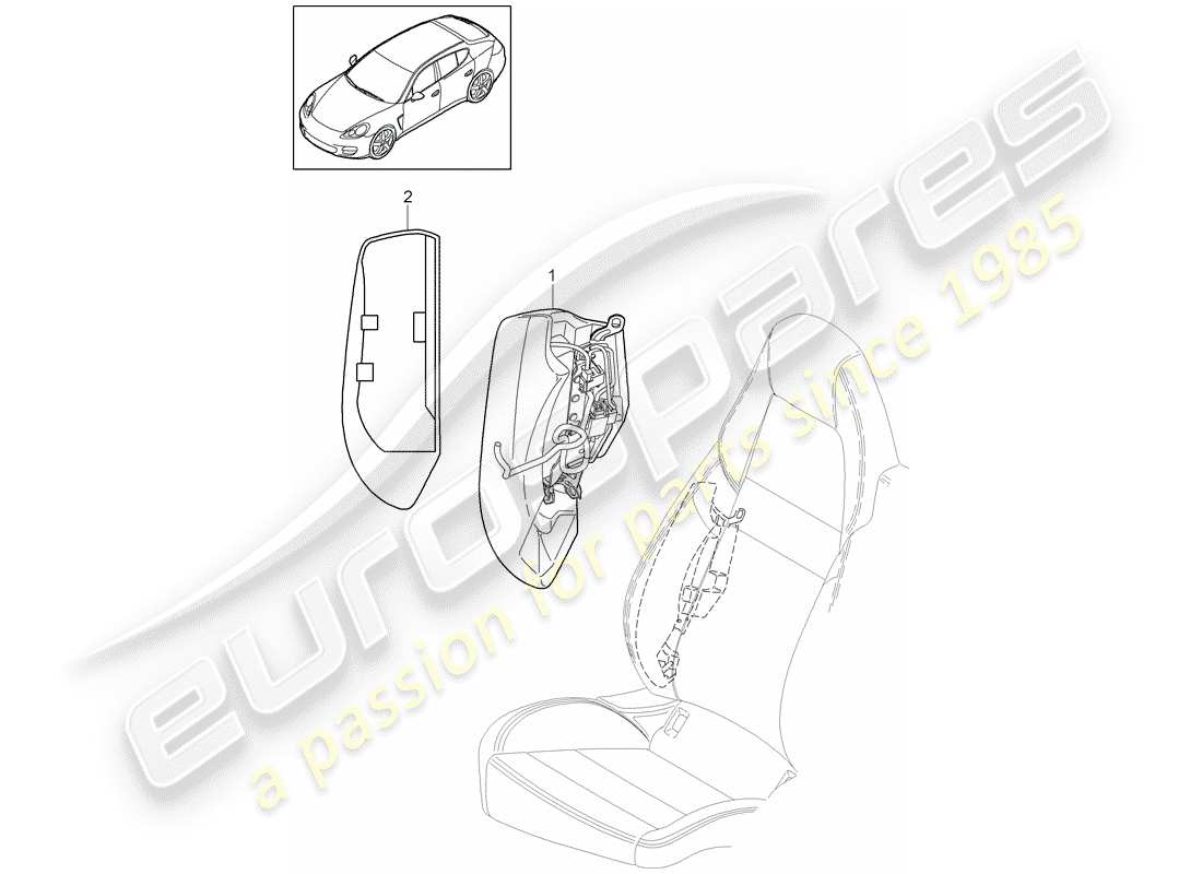porsche 2014 (panamera 970) side panel part diagram