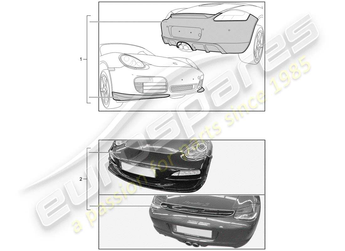 porsche 2001 (tequipment) aerokit part diagram