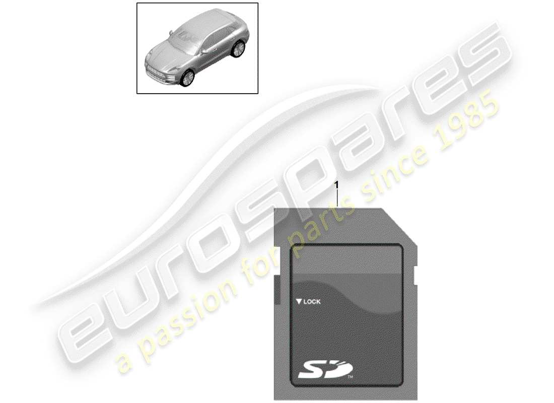 porsche 2019 (macan) sd memory card for updating part diagram