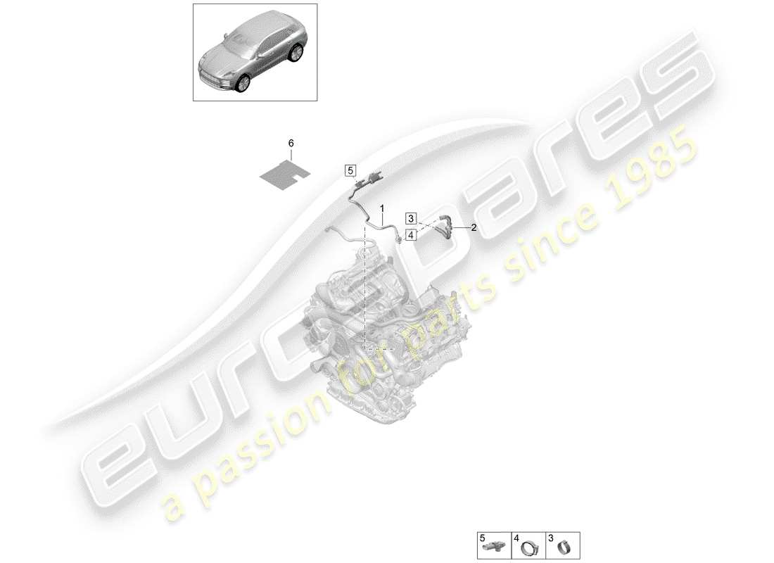porsche 2019 (macan) breather line part diagram