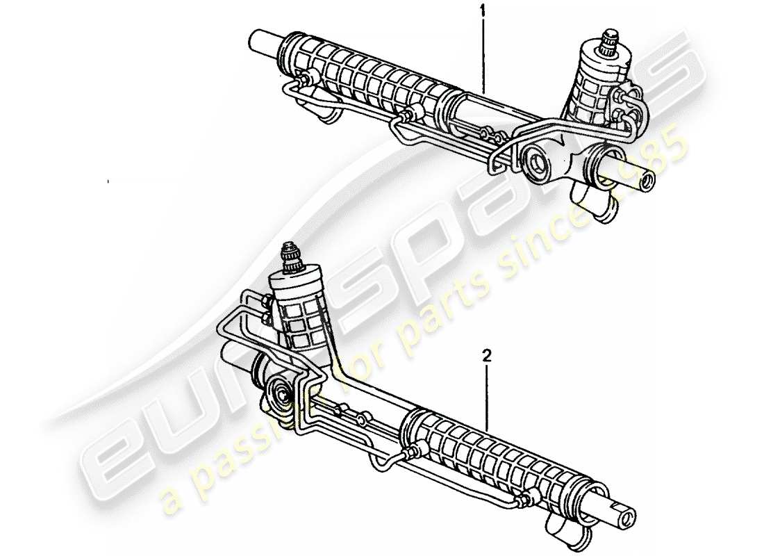 porsche replacement catalogue (1998) steering gear parts diagram