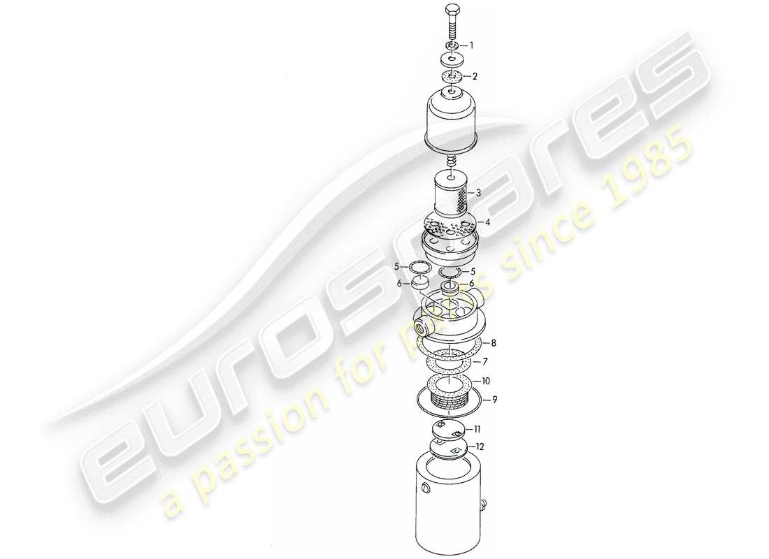 porsche 1955 (356/356a) single parts - for - fuel pump - autopulse 500 - electric part diagram