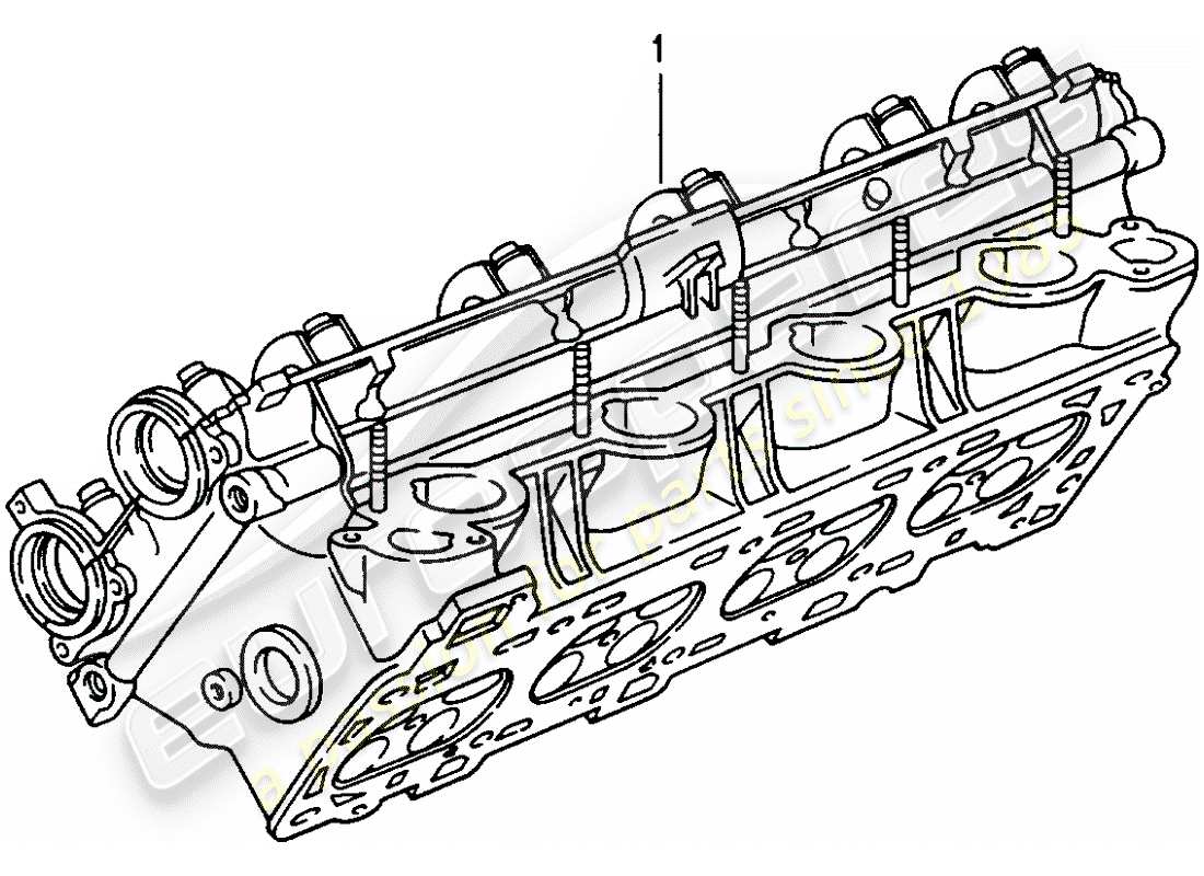 porsche 2008 (refurbished and exchange catalogue) cylinder head part diagram