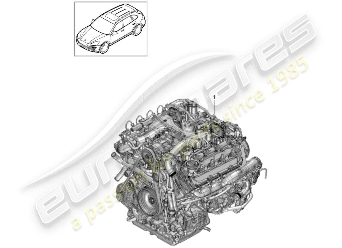 porsche 2017 (cayenne e2 92a) replacement engine part diagram