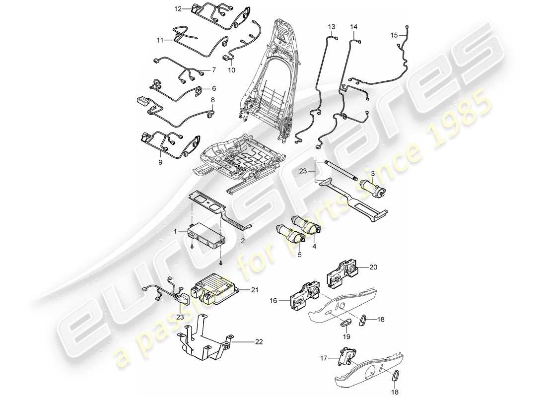 porsche 2012 (997-2) harness part diagram
