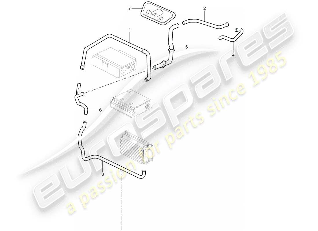 porsche 2008 (987 cayman) luggage compartment part diagram