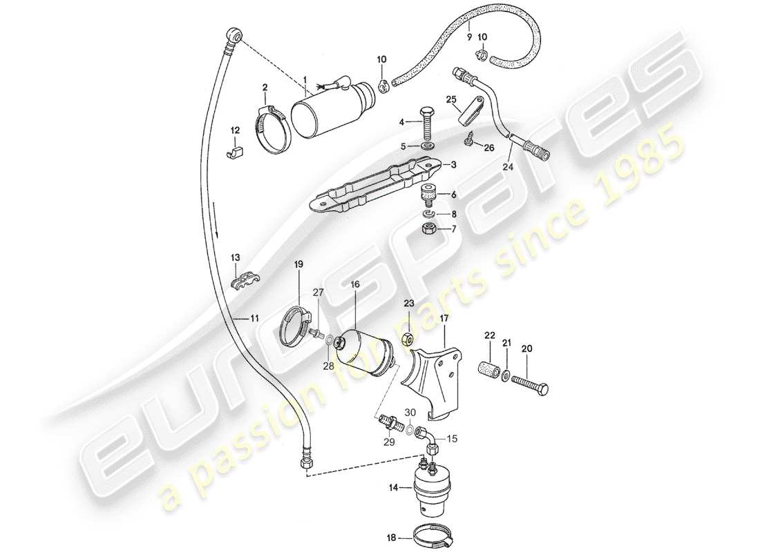 porsche 1977 (911) fuel system - d - mj 1975>> part diagram
