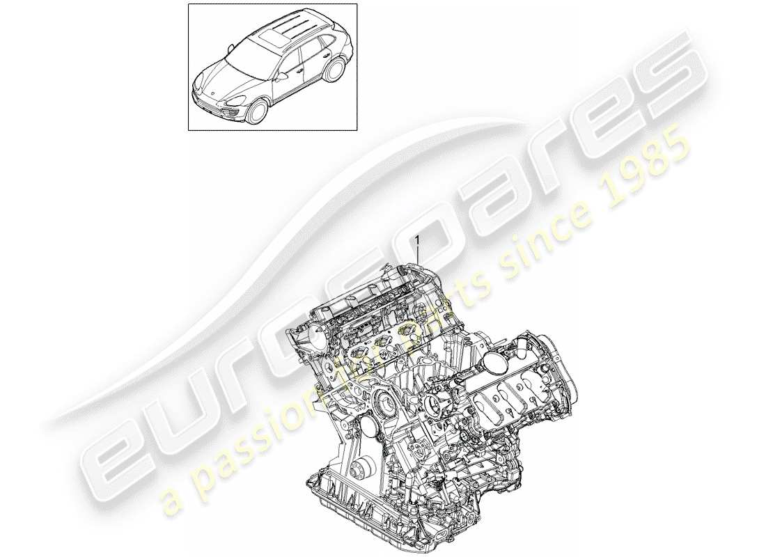 porsche 2017 (cayenne e2 92a) long block part diagram