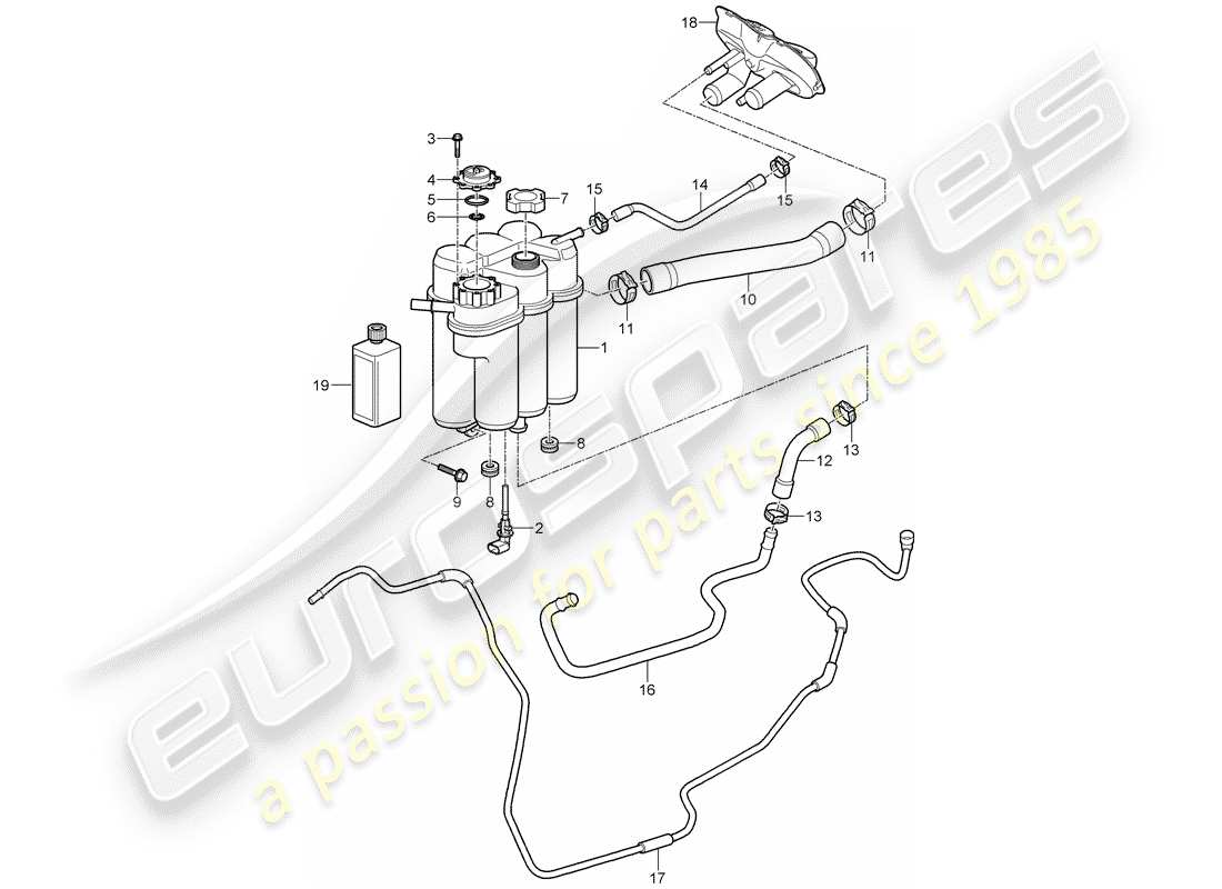 porsche 2007 (987 boxster) water cooling 4 part diagram