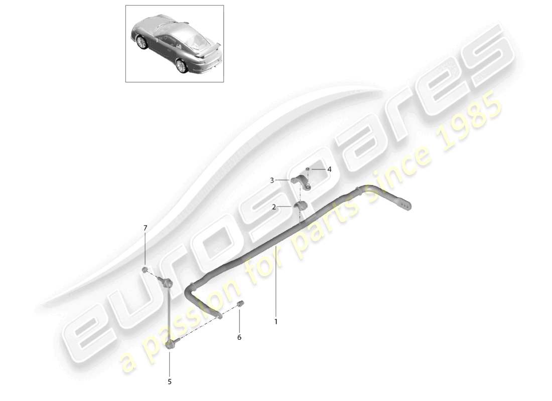 porsche 2015 (991-1 r/gt3/rs) anti-roll bar d - mj 2019>> part diagram