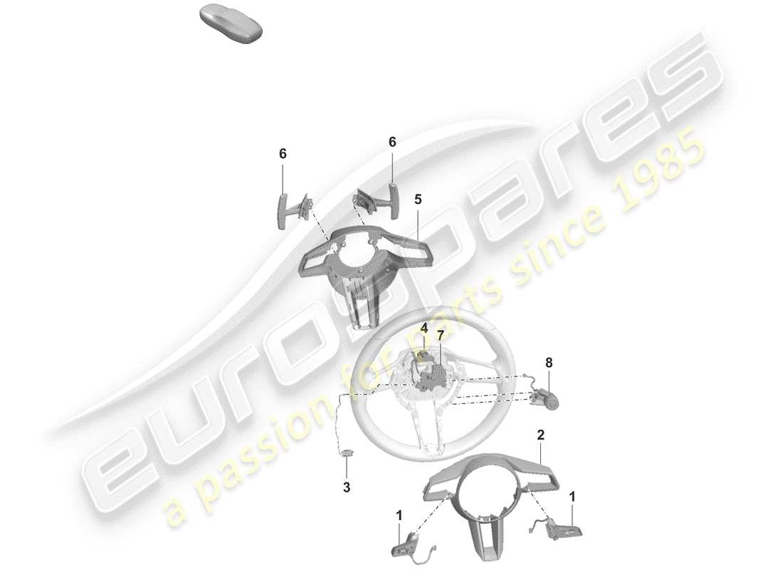 porsche 2019 (992-1) accessories part diagram