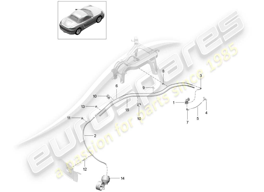 porsche 2018 (718 boxster) exhaust system part diagram
