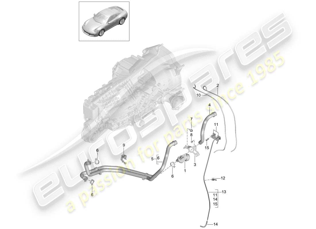 porsche 991 gen. 2 (2019) manual gearbox part diagram